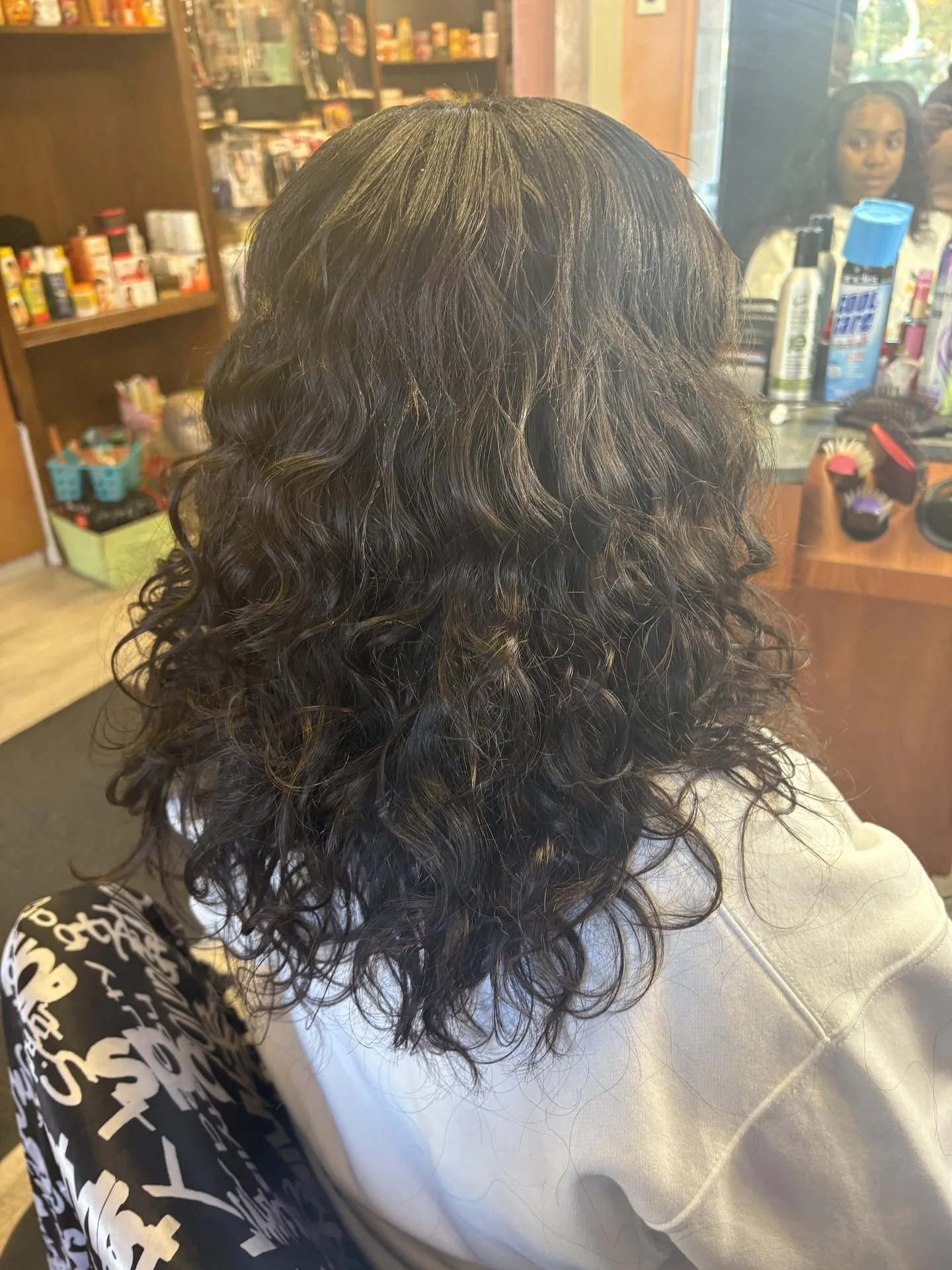 Soft Curled Finish hairstyle by New Look Hair Salon in Attleboro MA