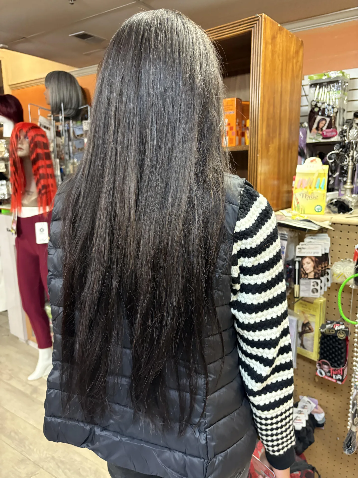 Sleek Length and Shine hairstyle by New Look Hair Salon in Attleboro MA